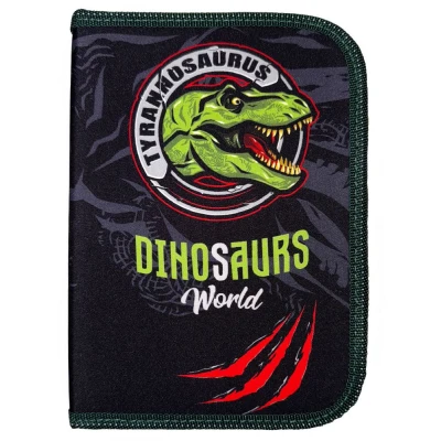 Пенал 1-яр. пустий, 1 відворот, поліестер, Dinosaurs World, 24111C Class