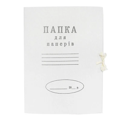 Папка картонна на зав'язки, 0,30 Укр арт 100500