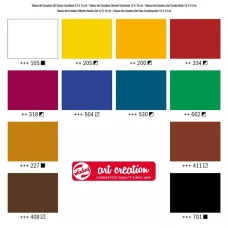 Набір олійних фарб, ArtCreation, Combiset, 12*12мл, мольберт, полотно 24х30, пензлі - 2шт, Royal Talens