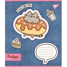 Зошит А5/12 арк коса YES Pusheen. Snack time, 767213