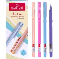 Ручка I-Pen, синій, кольоровий матовий корпус в уп.12шт.