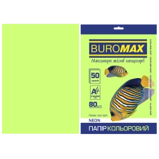 Папір кольоровий А4, 80г/м2, NEON, зелений, 50арк., BM.2721550-04