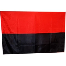 Прапор чорно-бордовий УПА 90*135 поліестер  П-6