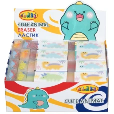 Гумка для стирання комбінована, Eco-PVC, Dino, в дисплеї, асорті, 4988C, Class