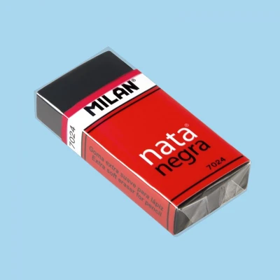 Гумка прямокутна чорна 5*2,3*1см, інд. уп., CPM7024CF Milan
