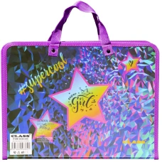 Папка з ручками "Super Girl", PP, 600 мкм, 350*255*45 мм, 5636-24C, Class