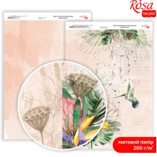Папір дизайнерський двосторонній матовий King Protea 5, 21х29,7 см, 200 г/м2, ROSA Talent
