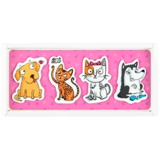Закладки пластикові 4x20 шт, 35х50 мм, Pets, K22-479-5 Kite