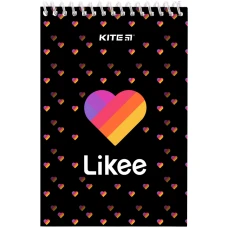 Блокнот пласт обкл., спіраль, А6, 48арк., нелінований Likee LK22-196 Kite