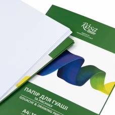 Папка для гуаші А4 (21*29,7см), 180г/м2, 10л, Дрібне зерно, ROSA Studio