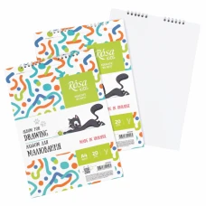 Альбом на спіралі для малювання, Cats, А4, 100г/м2, 30л, ROSA Kids
