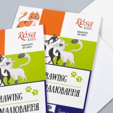 Альбом-склейка для малювання, Cats, А4, 100г/м2, 20л, ROSA Kids