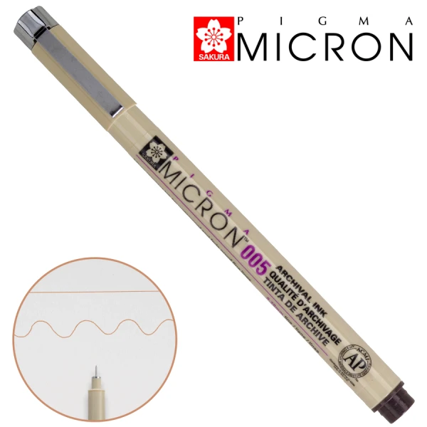 Лінер PIGMA MICRON (0.05), 0,2мм, Коричневий, Sakura
