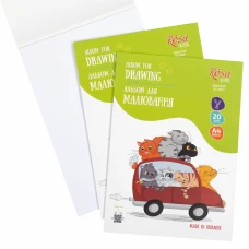 Альбом-склейка для малювання, Cats in the Car, А4, 100г/м2, 20л, ROSA Kids