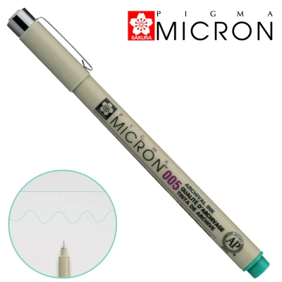 Лінер PIGMA MICRON (0.05), 0,2мм, Зелений, Sakura