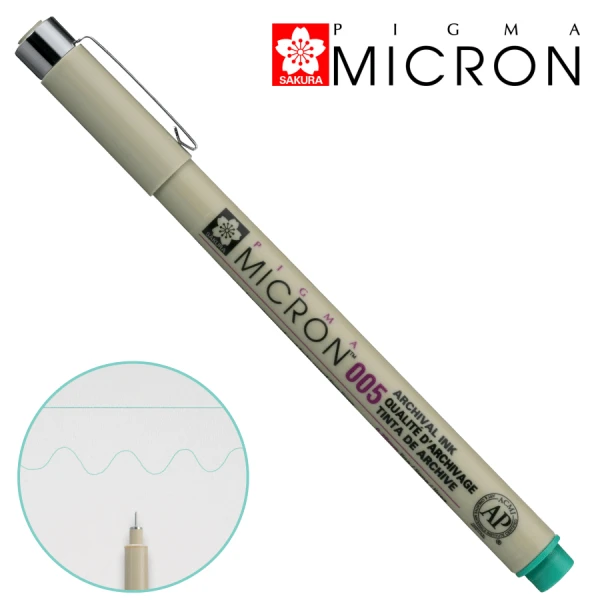 Лінер PIGMA MICRON (0.05), 0,2мм, Зелений, Sakura