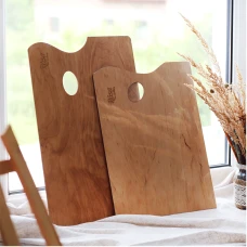 Палітра дерев'яна, прямокутна, ергономічна, промаслена, 25x35см, ROSA Gallery