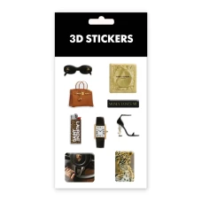 Наліпки 3D-стікер "Gold edition" набір 8 стікерів SB-44 Tattooshka