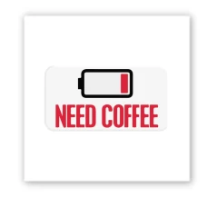Наліпки 3D-стікер "Need coffee" SX-205 Tattooshka