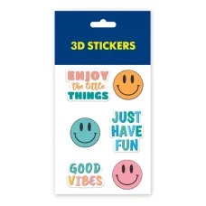Наліпки 3D-стікер "Good vibes" набір 6 стікерів SB-28 Tattooshka