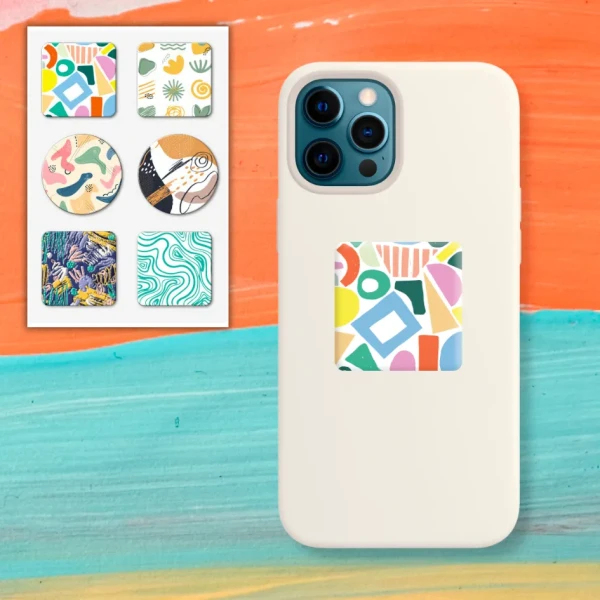 Наліпки 3D-стікер Abstraction набір 6 стікерів SB-16 Tattooshka