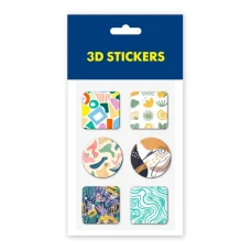 Наліпки 3D-стікер Abstraction набір 6 стікерів SB-16 Tattooshka