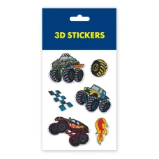 Наліпки 3D-стікер "Monster-truck Fire" набір 6 стікерів SB-32 Tattooshka