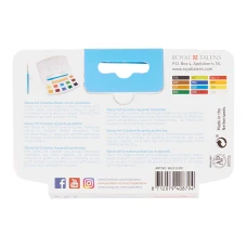 Набір акварельних фарб TALENS ART CREATION, Pocket box, 12 кювет, пензель, спонж, Royal Talens