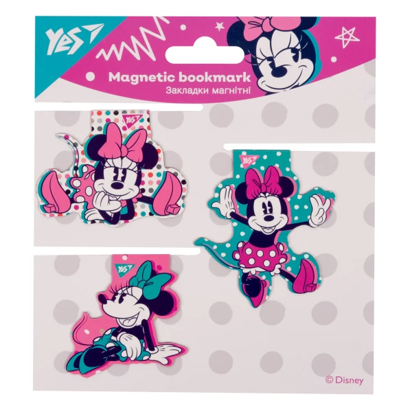 Закладки магнітні YES "Minnie Mouse", 3шт., 707734