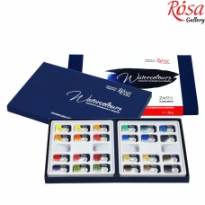 Набір акварельних фарб CLASSIC, 24*2,5мл, кювета, картон, ROSA Gallery
