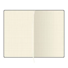 Записна книжка А5 (130х202) 128 арк., крем, кліт, обкл. шт.шк. Vivella на гумці, зелений, 452/1-PE-2040