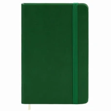 Записна книжка А5 (130х202) 128 арк., крем, кліт, обкл. шт.шк. Vivella на гумці, зелений, 452/1-PE-2040