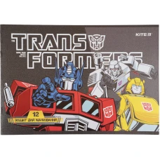 Зошит для малювання, 12 арк., скоба, гібр. лак+УФ, Transformers TF21-241 Kite