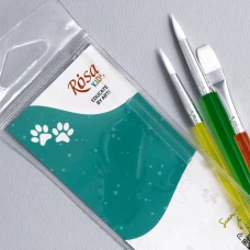 Набір пензлів 3, синтетика, 3шт: кругла (№6,8), плоска (№10), ROSA Kids