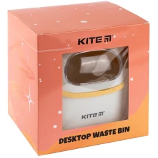 Настільний контейнер для сміття Kite, біло-помаранчевий K24-009-8