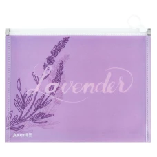 Папка на блискавці zip-lock А5+ Lavender-1, 1498-36-A