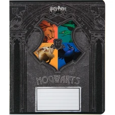 Зошит 18 арк., клітинка, гібр. лак + УФ лак, Harry Potter HP22-236 Kite