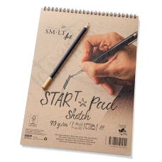Альбом для ескізів на спіралі STAR T, А4, 90г/м2, 20л, Smiltainis