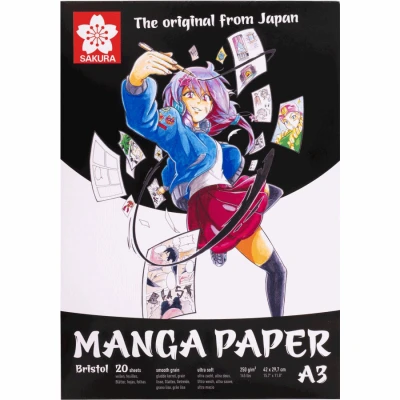 Альбом для рисунку MANGA, A3, 250г/м2, 20л, Sakura