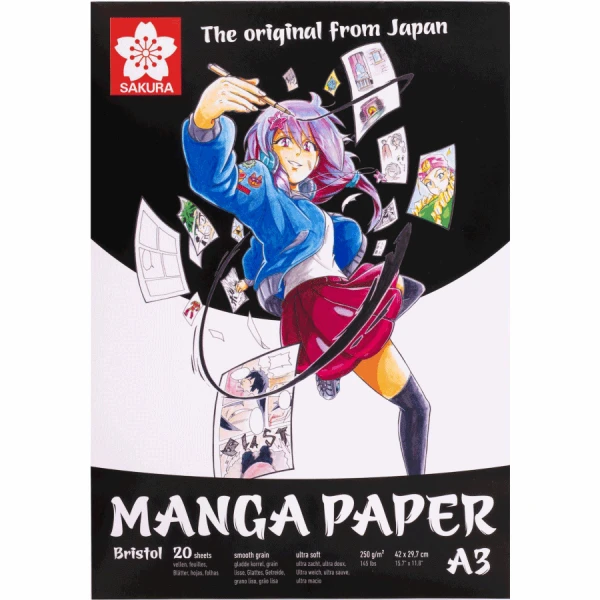 Альбом для рисунку MANGA, A3, 250г/м2, 20л, Sakura