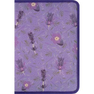 Папка об'ємна на блискавці А4+ Lavender-4, 1804-39-A