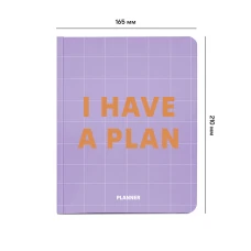 Блокнот для планування "I HAVE A PLAN" бузковий, 248 стор, orner-1949