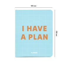 Блокнот для планування "I HAVE A PLAN" бірюзовий, 248 стор, orner-1950