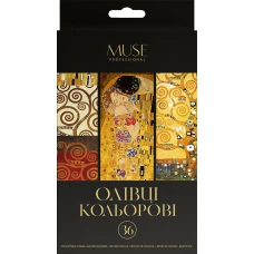 Олівці кольорові тригранні MUSE 36 кольорів + чинка, 107M-36 Школярик