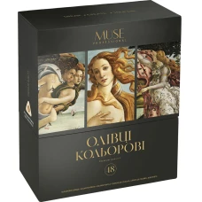 Олівці кольорові тригранні MUSE 48 кольорів, 102M-48 Школярик