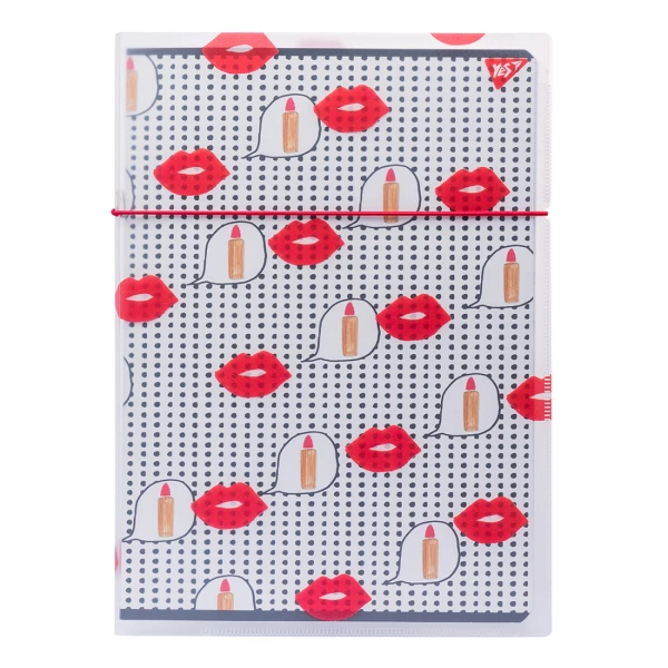 Зошит А4, 48арк. кліт. в пластиковій папці з малюнком "BBF LIPS" 764435 YES
