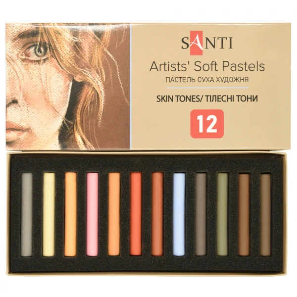 Пастель суха худож. Santi "Skin Tones", 12 кол., 353697