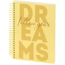 Блокнот на спіралі тверда обкл., А5, 120 арк., кліт., Dreams, 8464-4-A