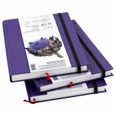 Блокнот для акварелі Unica by Fabriano, А5, 250г/м2, 32 л, папір білий, Фіолетовий, ROSA Gallery