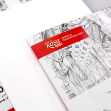 Папка для рисунку та креслення А4 (21*29,7см), 200г/м2, 20л, Дрібне зерно, ROSA Studio